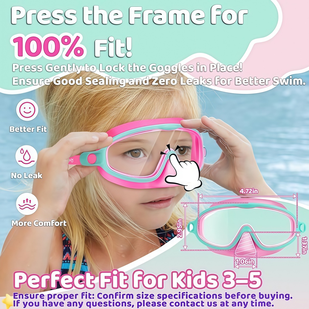 Kids Swim Goggles with Nose Co - огляд і ціна Diving Mask