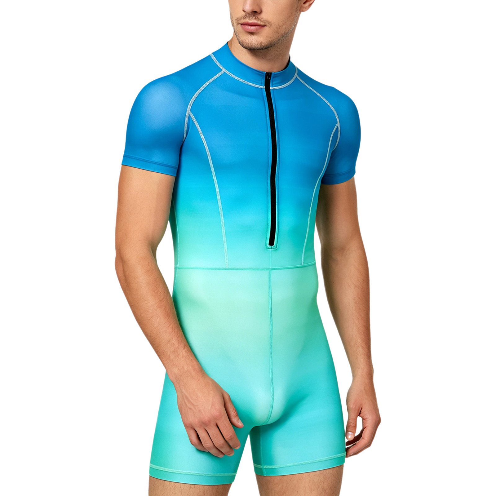 Men Gradient Color Zipper Body - огляд і ціна Wetsuit Men